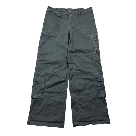 wild fable Pants - Wild Fable Womens Medium Cargo Pants Black Wide Leg Utility Streetwear Baggy